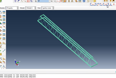 آموزش تحلیل جرثقیل دروازه ای در نرم افزار آباکوس abaqus
